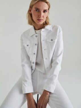 AG Adriano Goldschmied White Denim Robyn Jacket